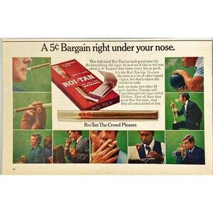 Roi-Tan Cigar "The Crowd pleaser" Vintage Print Ad 1970